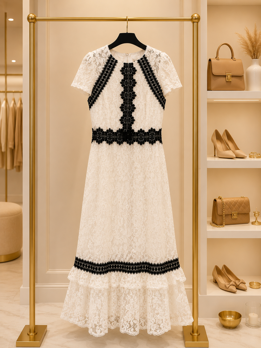 White Lace Dress Size S