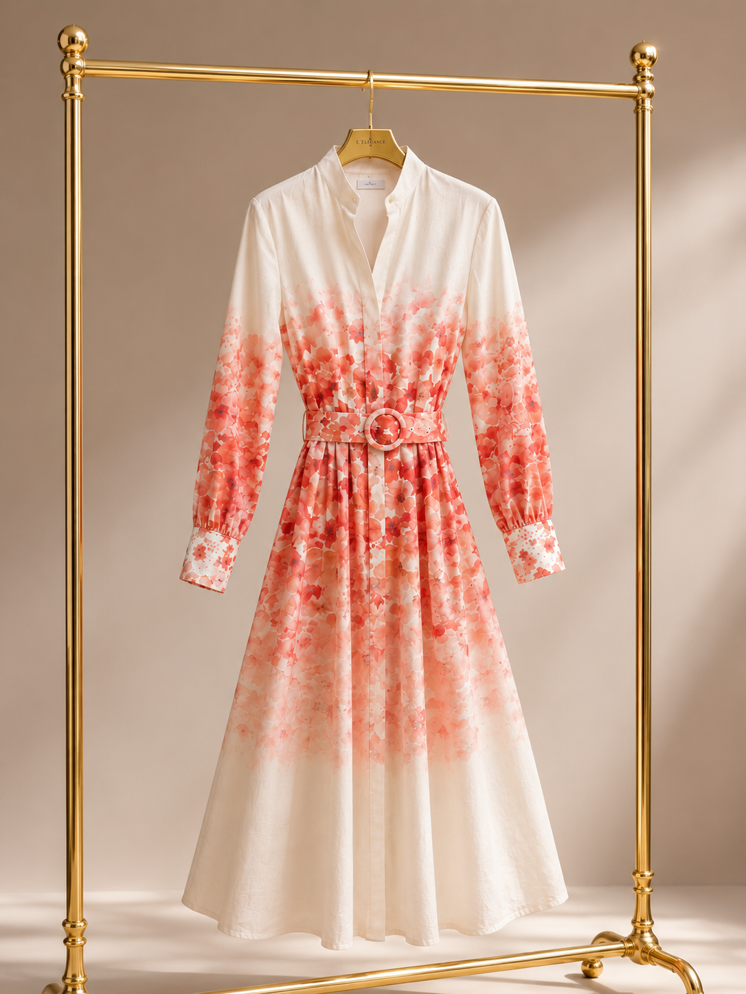 Elegant Floral Midi Dress Size M