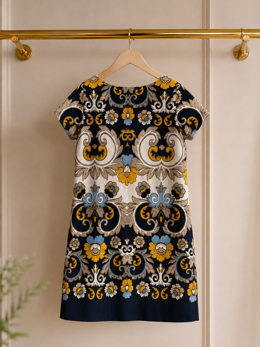Classic Floral Shift Dress Size 16