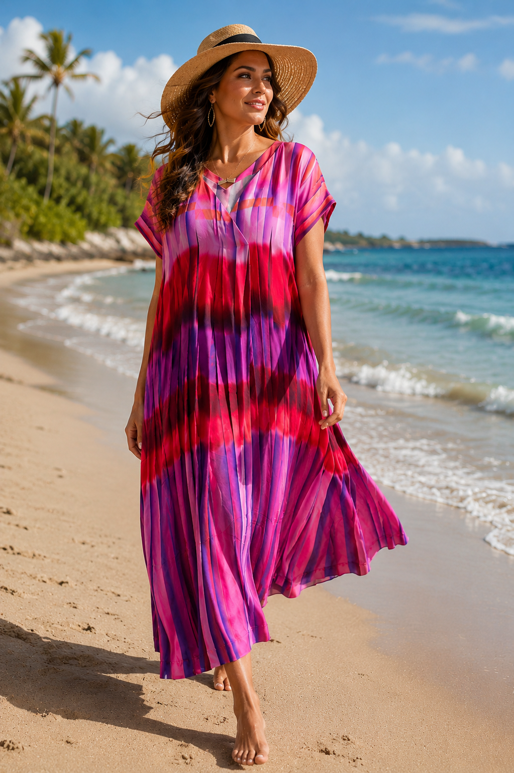 Vibrant Printed Maxi Dress Size M