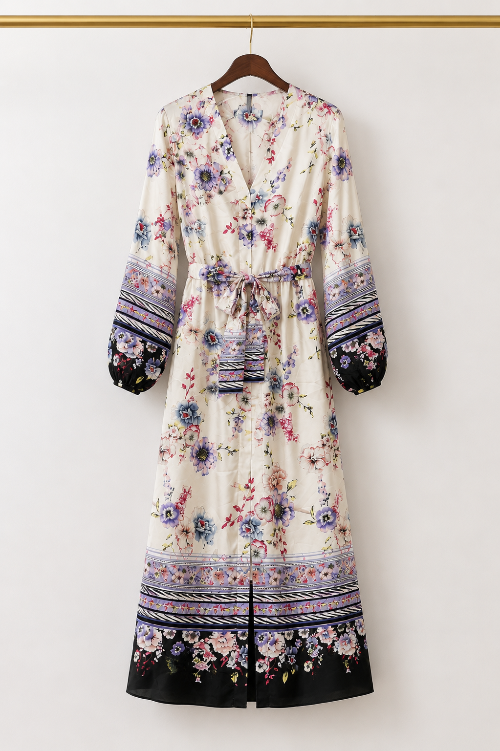Elegant Floral Maxi Dress Size S