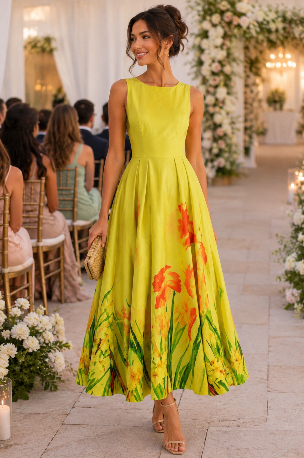 Yellow Floral Maxi Dress
