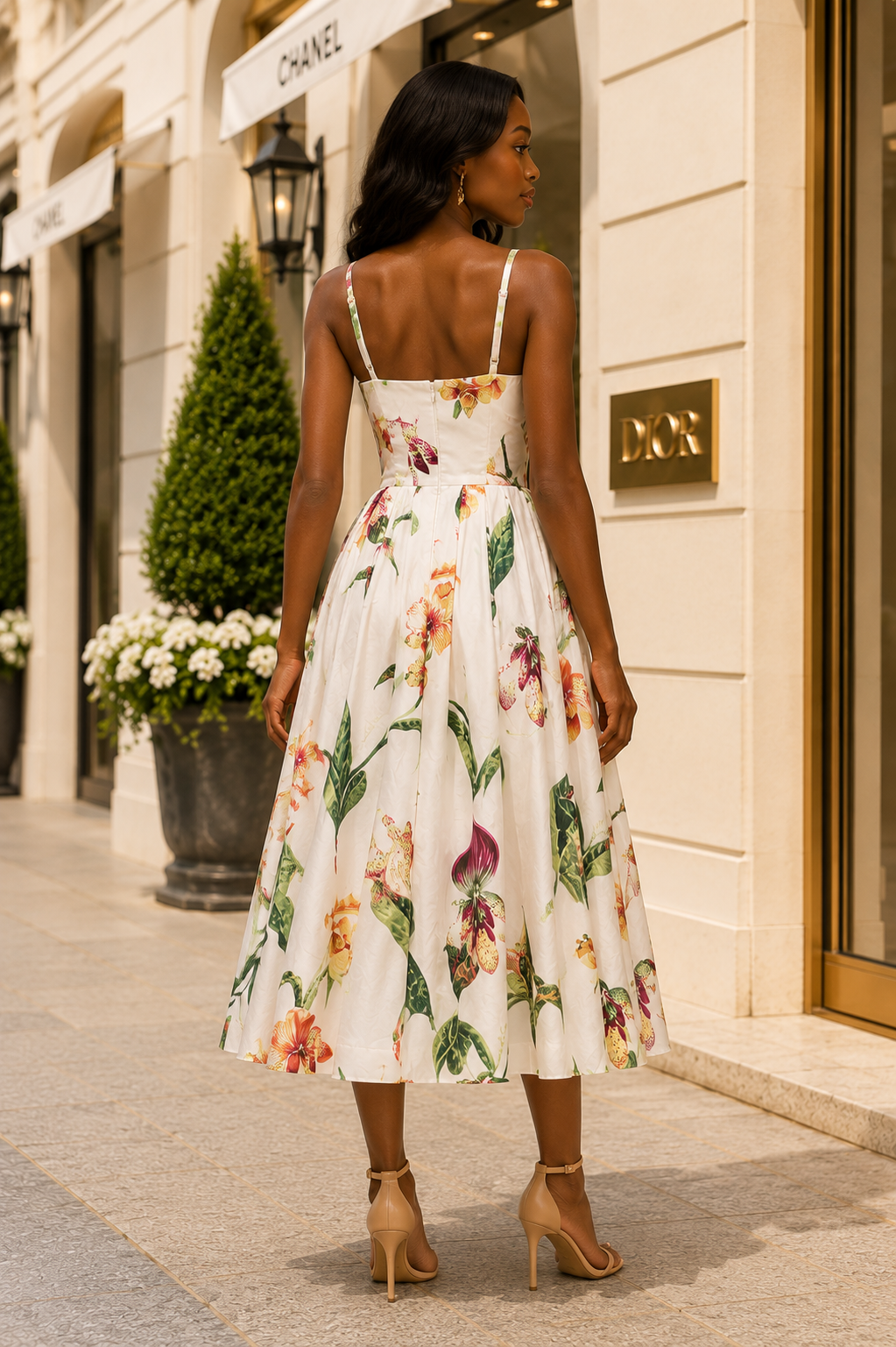 Floral Midi Dress Size S