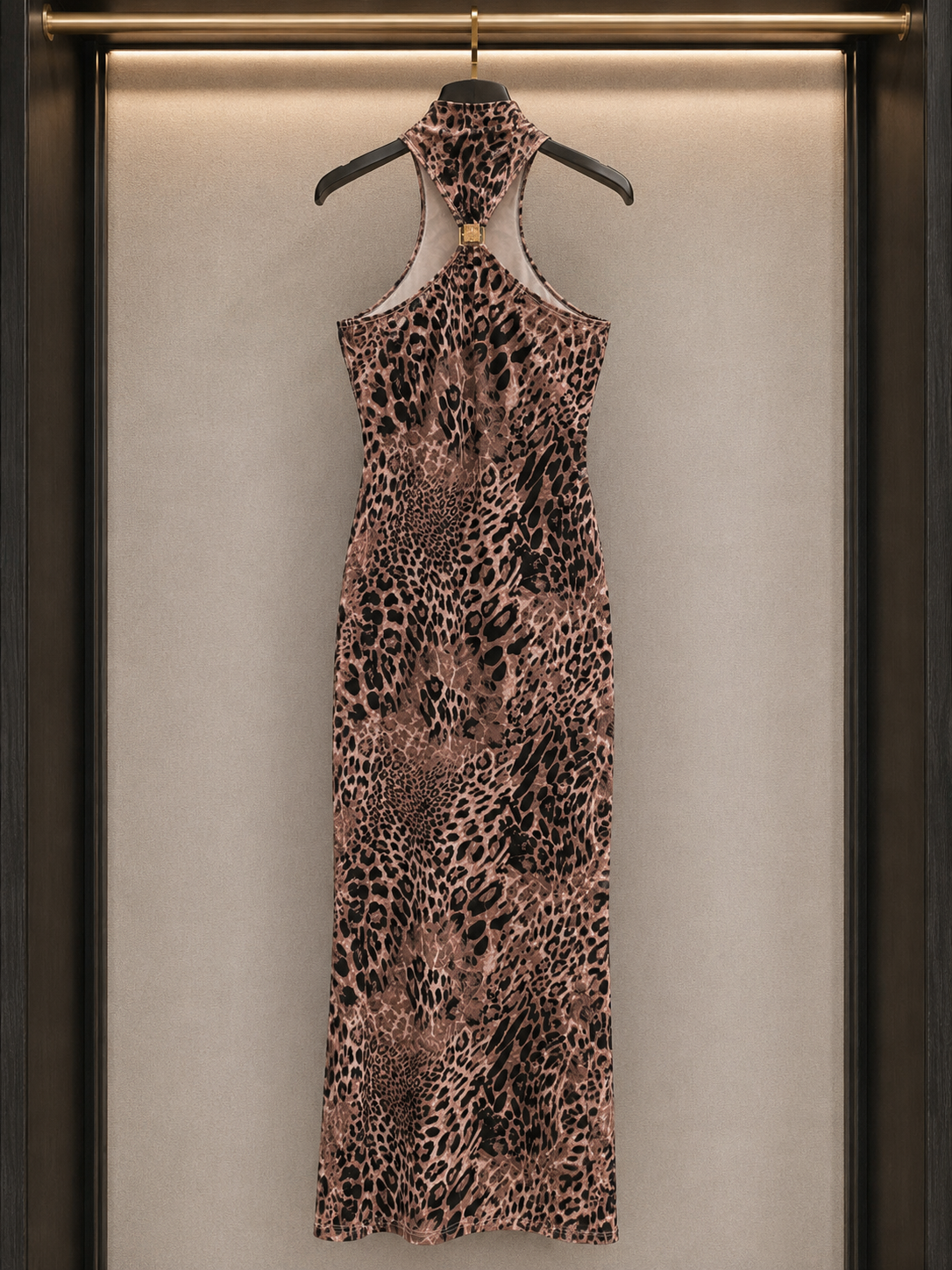 Elegant leopard print maxi dress Size M