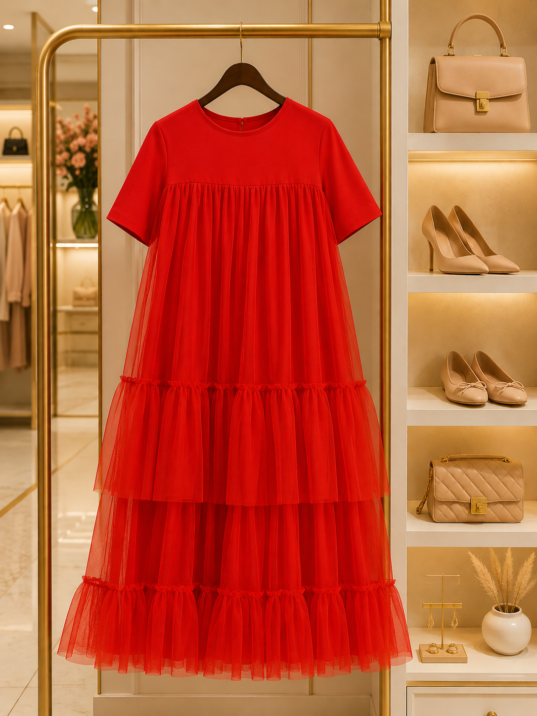 Red Tulle