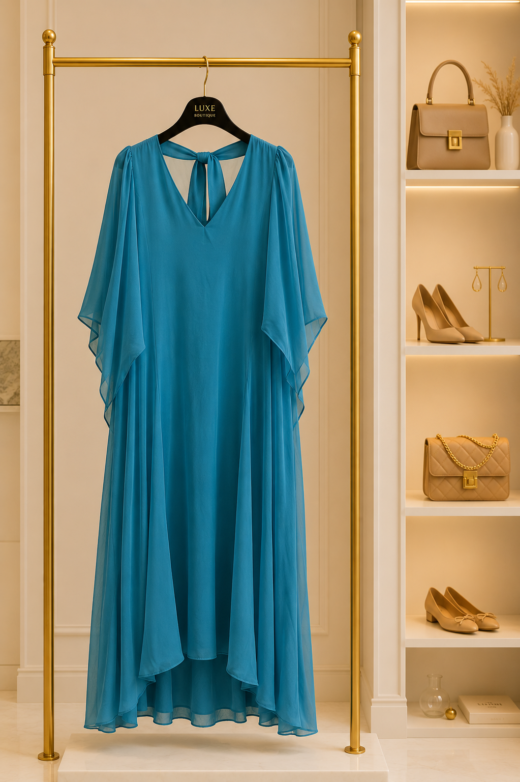 Teal Flow Dress