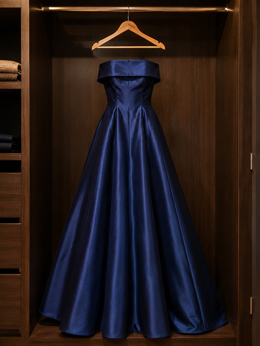Elegant Navy Blue Ball Gown size M