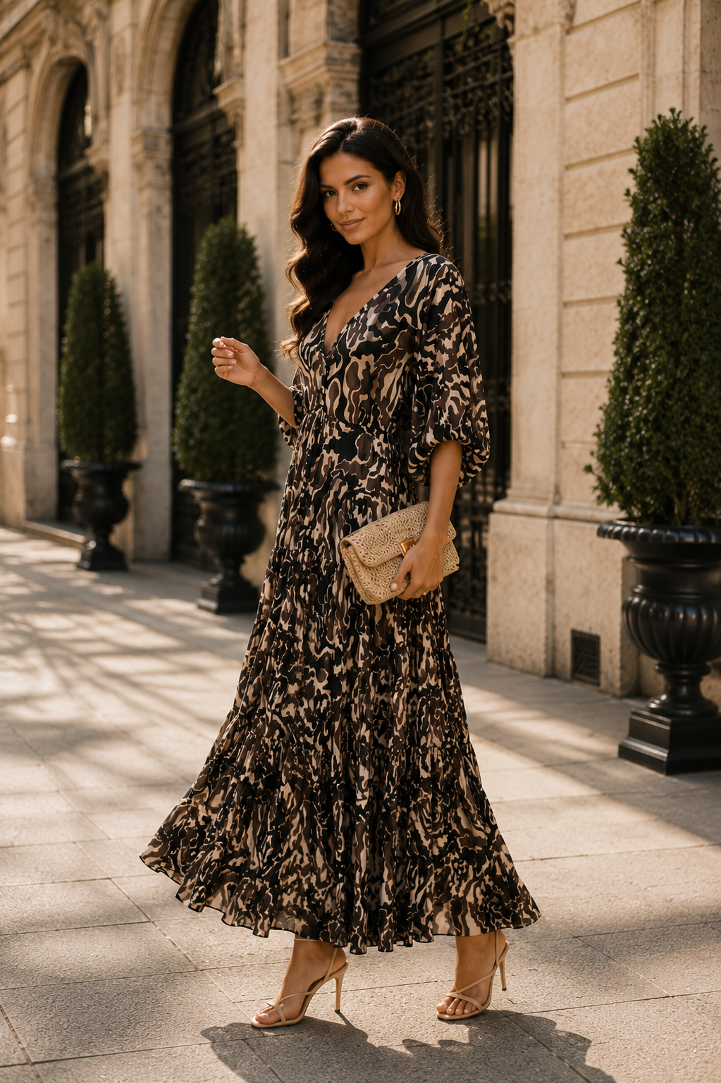 Oversized camo dress