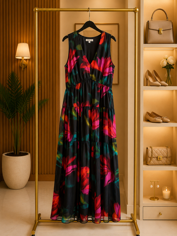 Flowy sleeveless midi dress