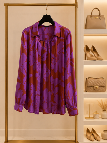 Elegant long-sleeve blouse
