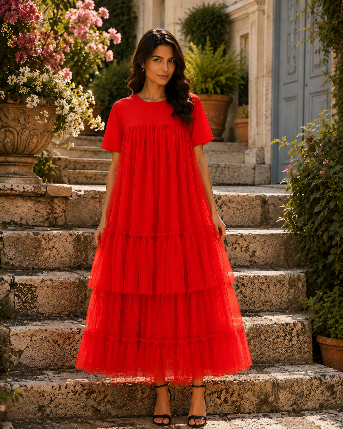 Red Tulle