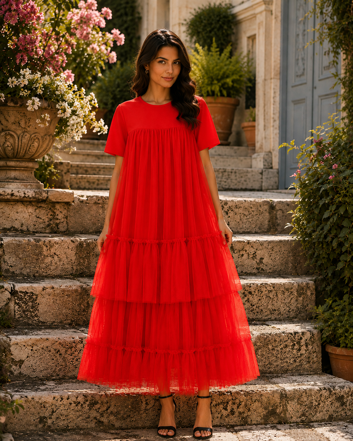 Red Tulle