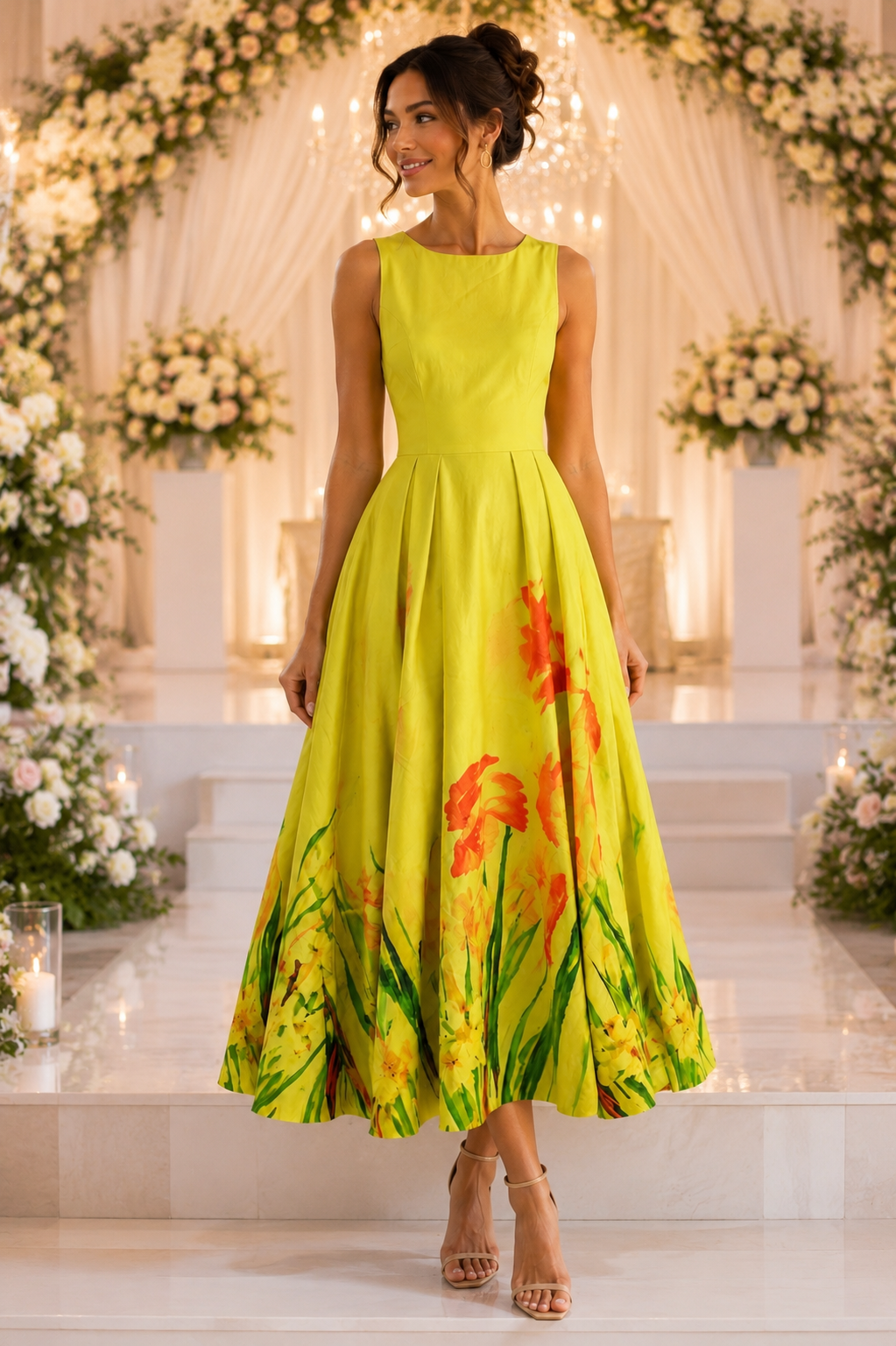 Yellow Floral Maxi Dress
