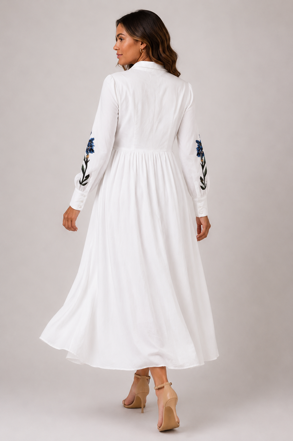 Long Sleeve white dress Size M