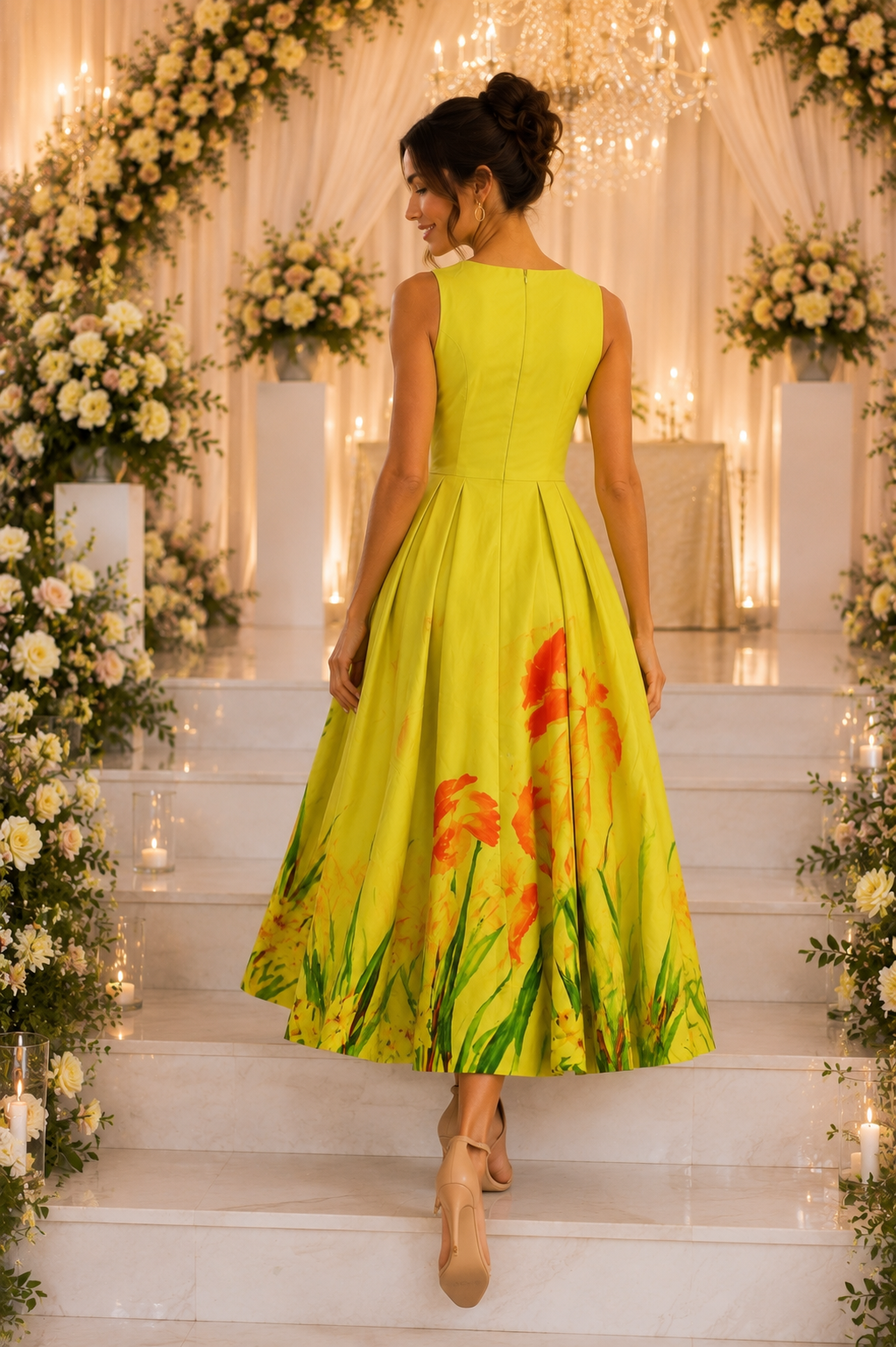 Yellow Floral Maxi Dress