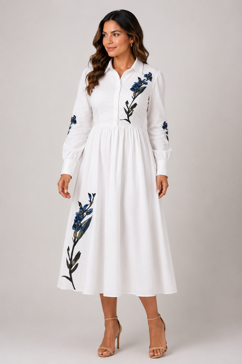 Long Sleeve white dress Size M