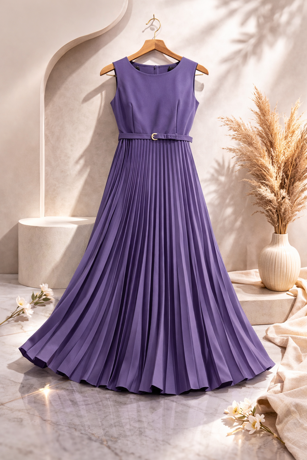 sleeveless midi dress
