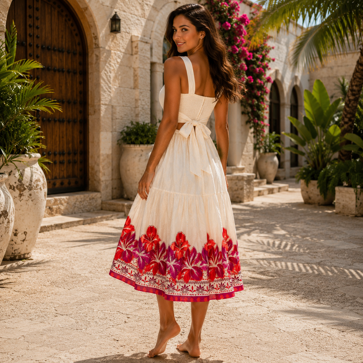 Charming cream sundress