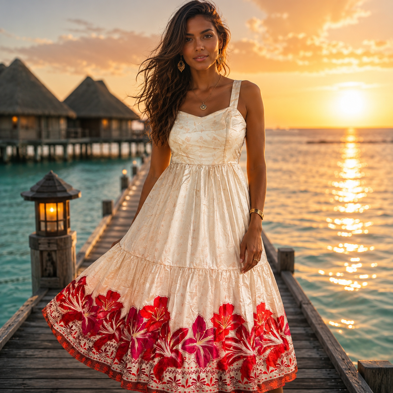 Charming cream sundress