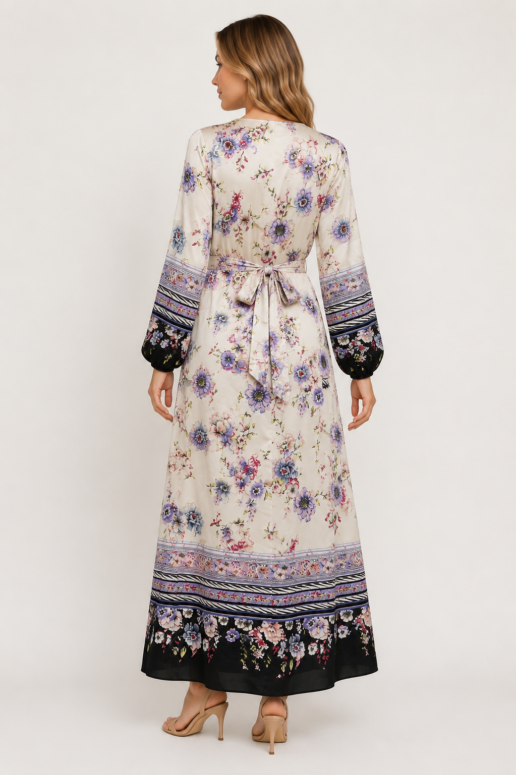 Elegant Floral Maxi Dress Size S