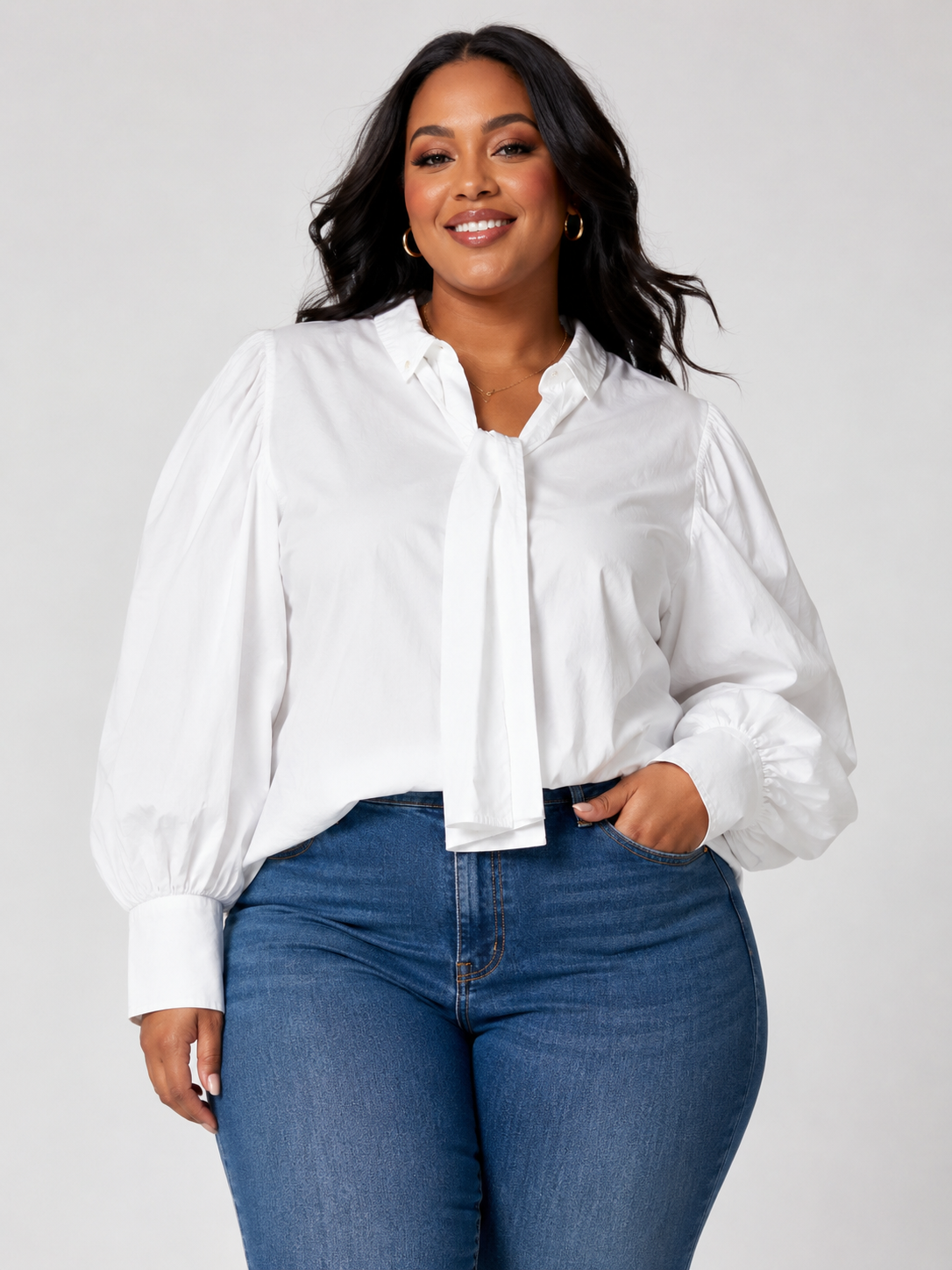 Classic White Button-Up Shirt – Size XXL