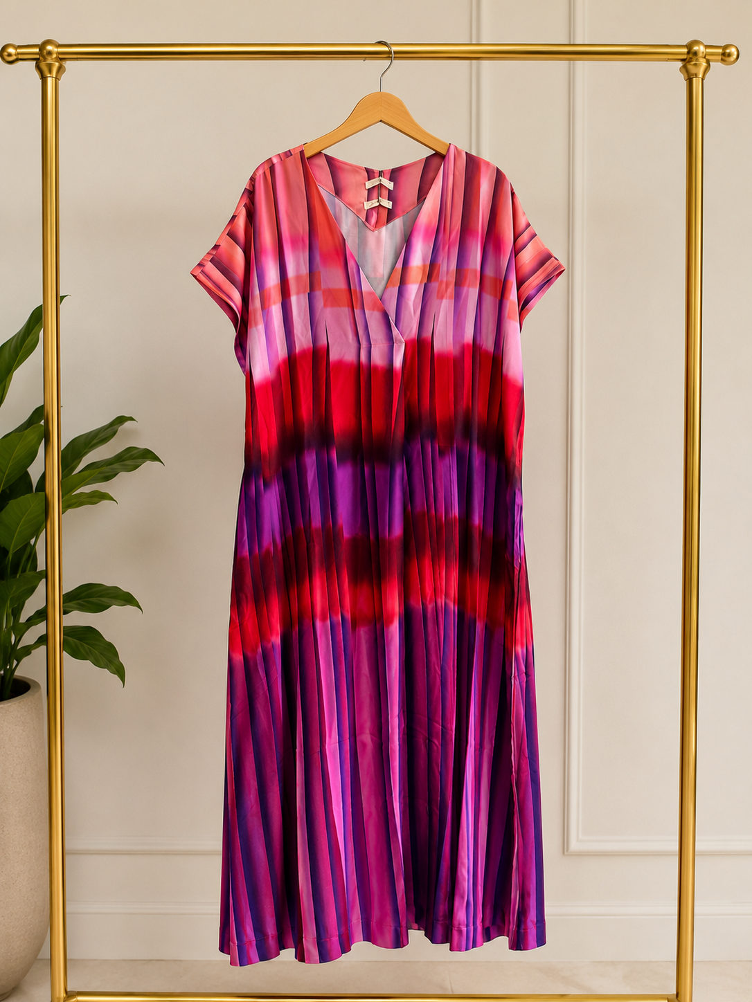 Vibrant Printed Maxi Dress Size M
