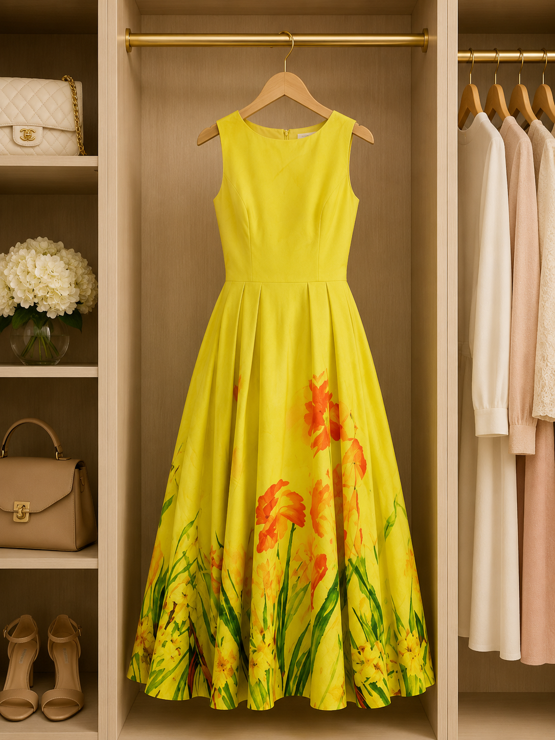 Yellow Floral Maxi Dress