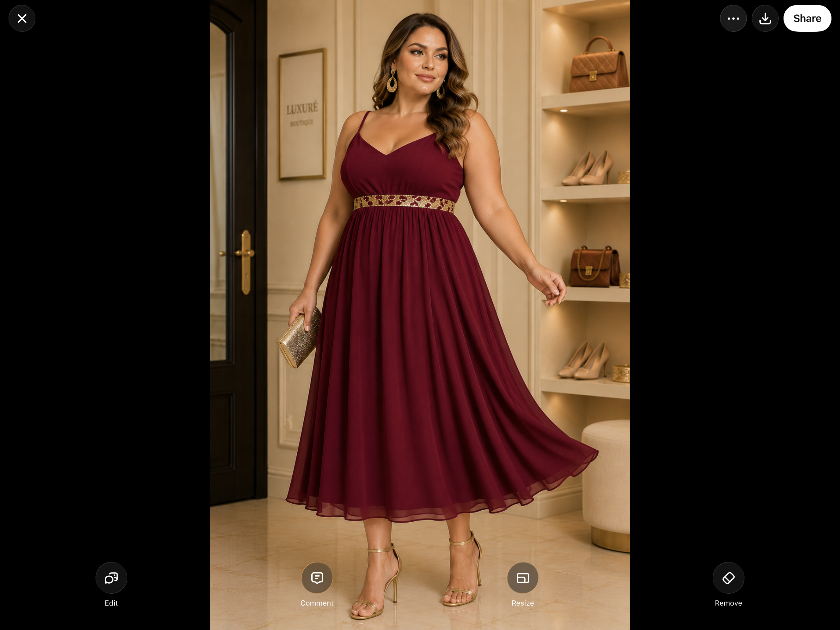 Burgundy Evening Gown