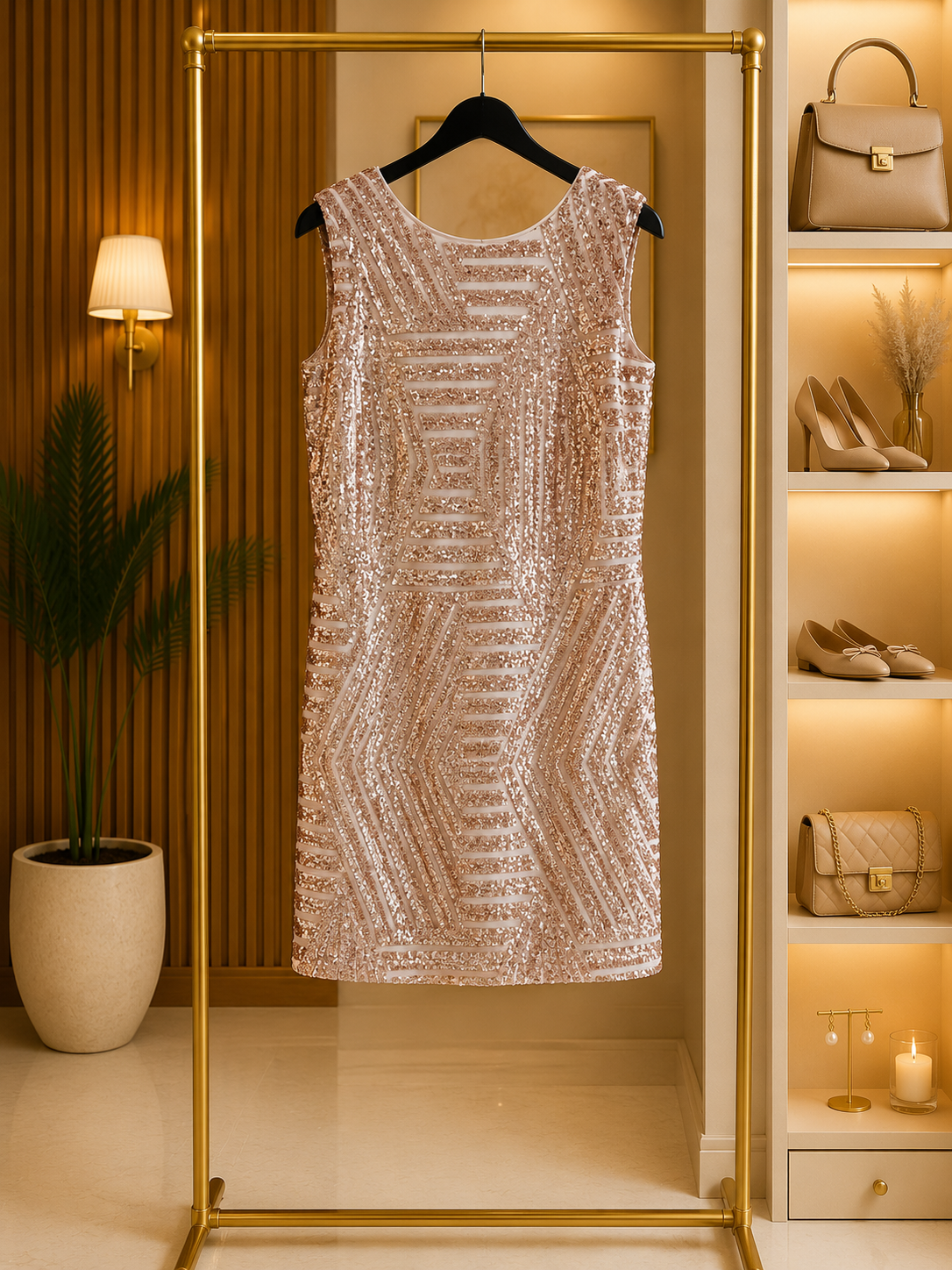 Rose Gold Sequin Dress