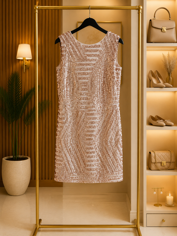 Rose Gold Sequin Dress