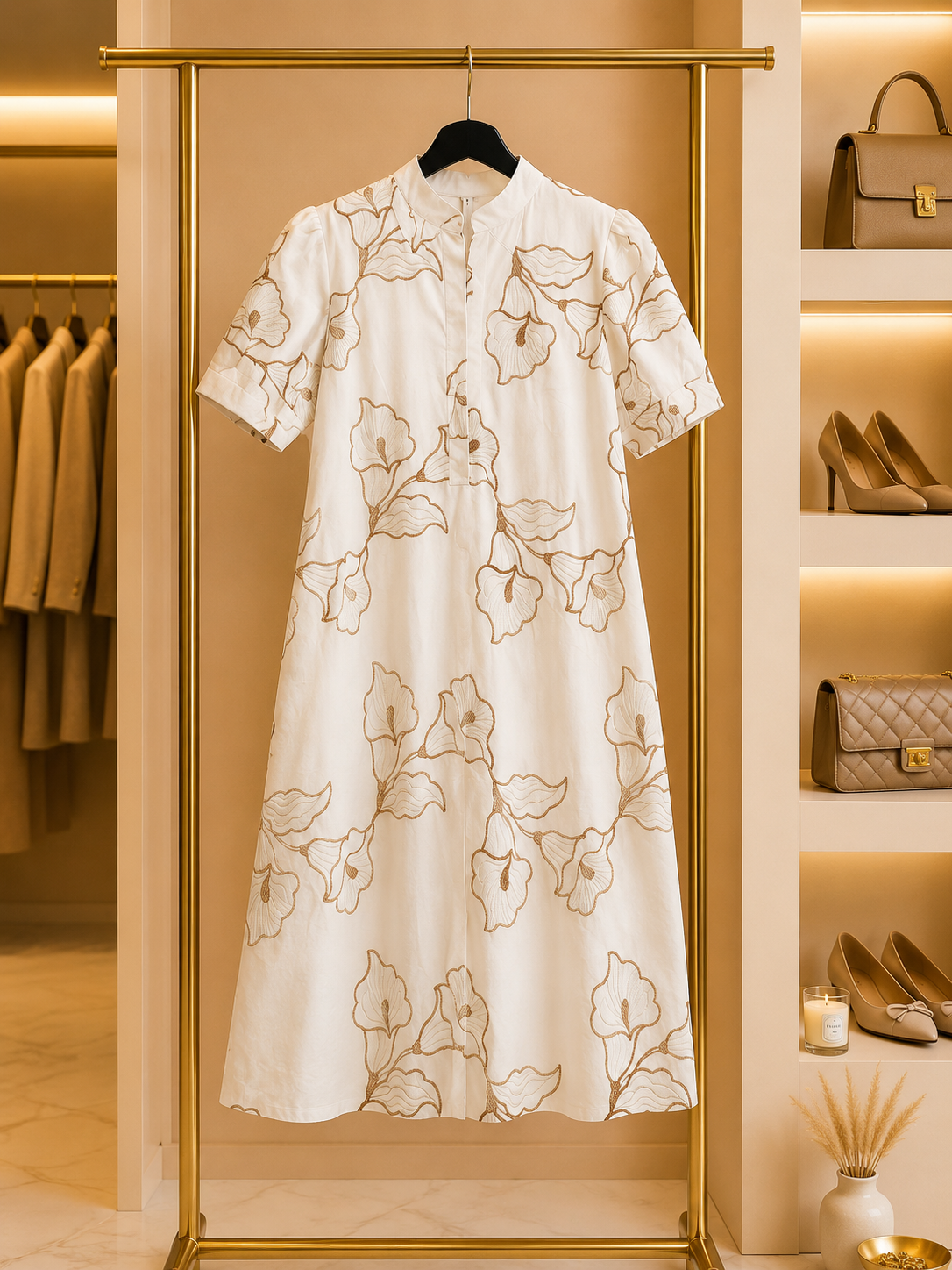 White Embroidered Dress
