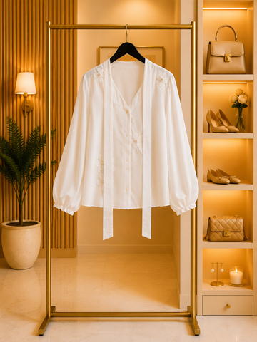 White Embroidered Blouse