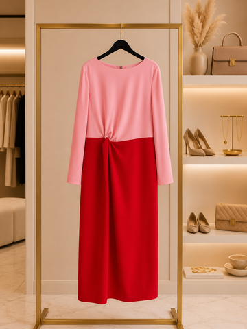 Pink and red colorblock