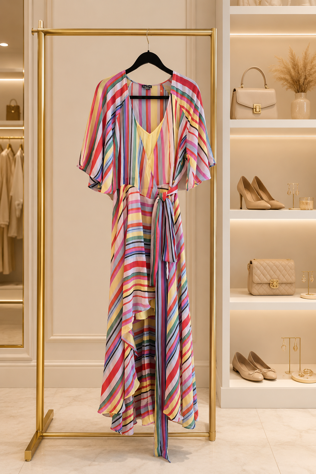 Colorful Stripe Maxi Dress