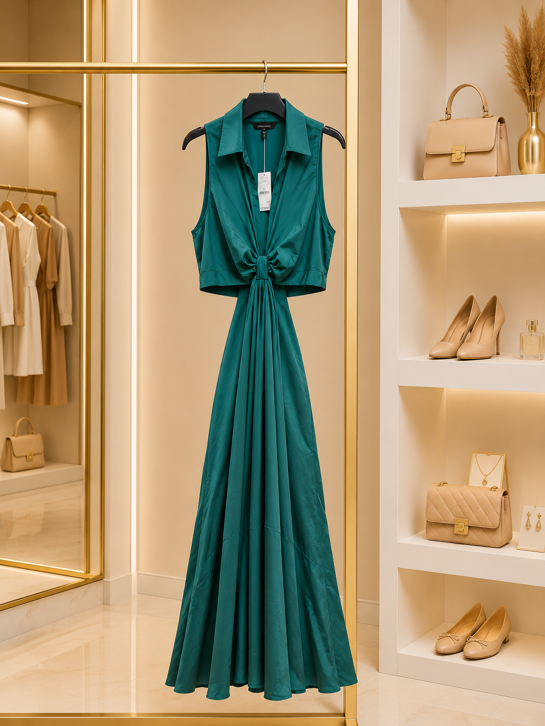 Emerald Green Cutout Maxi